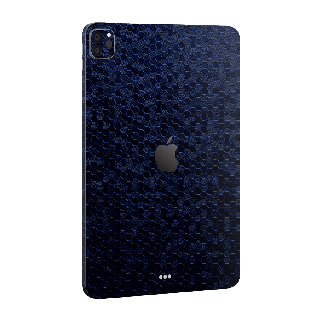 iPad PRO 11" (2020) Luxuria Navy Blue Honeycomb 3D Textured Skin Wrap Sticker Decal Cover Protector by EasySkinz | EasySkinz.com