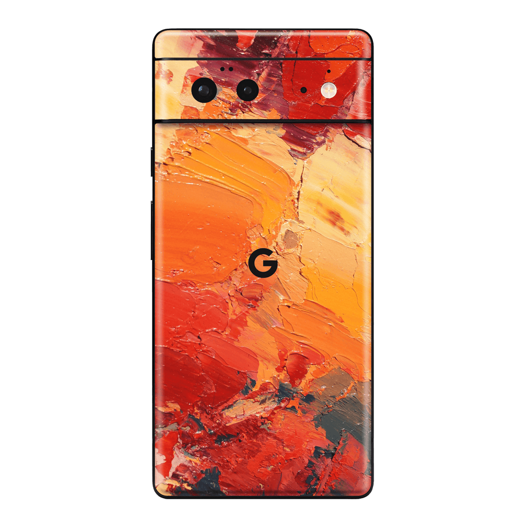 Google Pixel 6 Print Printed Custom SIGNATURE Sunset in Oia Painting Skin Wrap Sticker Decal Cover Protector by EasySkinz | EasySkinz.com