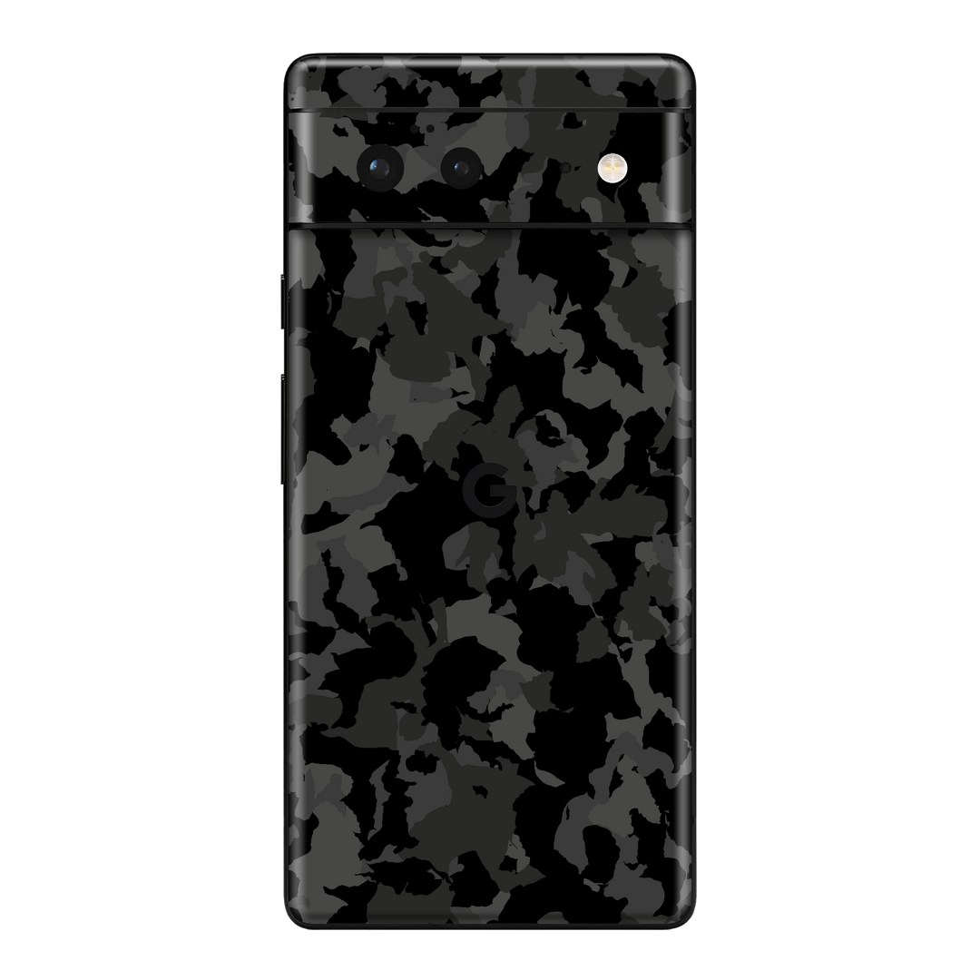 Google Pixel 6 Print Printed Custom Signature Camouflage Dark Slate Black Camo Skin Wrap Sticker Decal Cover Protector by EasySkinz | EasySkinz.com