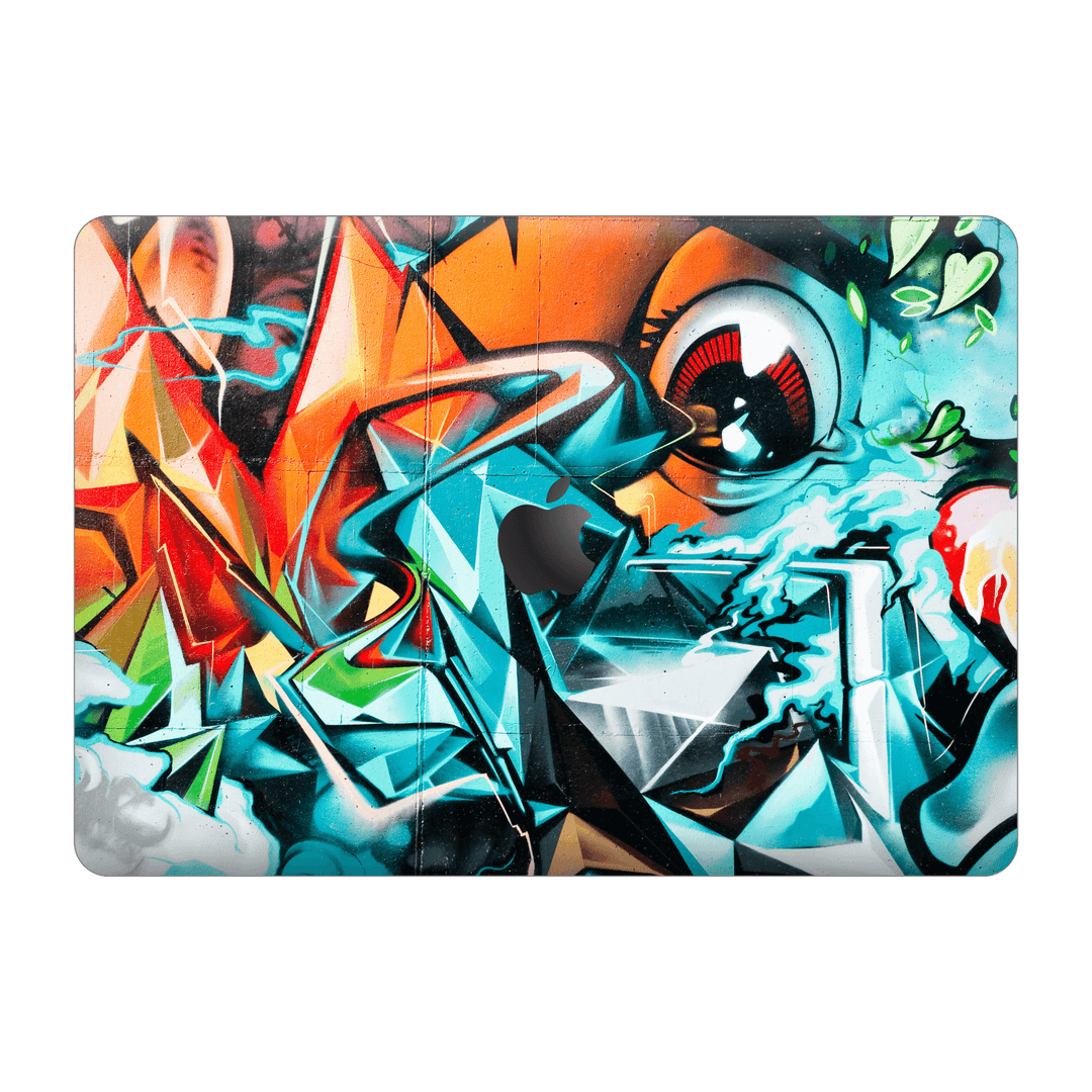 MacBook PRO 16" (2019) Print Printed Custom SIGNATURE Urban Blue Orange Street Art Skin Wrap Sticker Decal Cover Protector by EasySkinz | EasySkinz.com