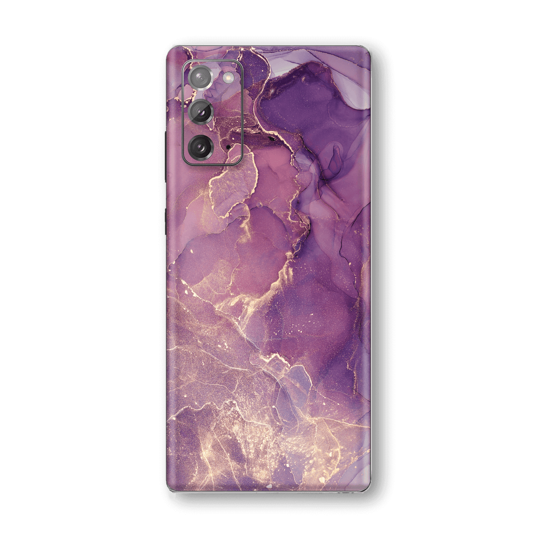 Samsung Galaxy NOTE 20 SIGNATURE AGATE GEODE Purple-Gold Skin, Wrap, Decal, Protector, Cover by EasySkinz | EasySkinz.com