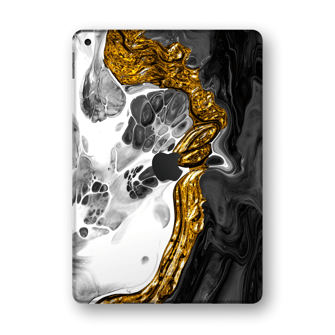 iPad 10.2" (8th Gen, 2020) SIGNATURE Abstract MELTED Gold Skin Wrap Sticker Decal Cover Protector by EasySkinz