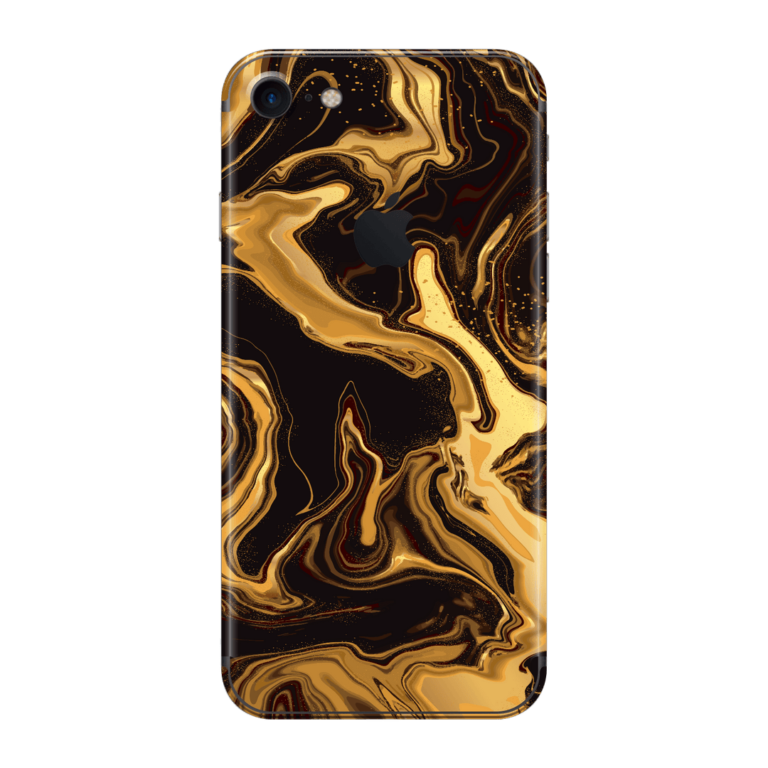 iPhone 8 Print Printed Custom SIGNATURE AGATE GEODE Melted Gold Skin Wrap Sticker Decal Cover Protector by EasySkinz | EasySkinz.com
