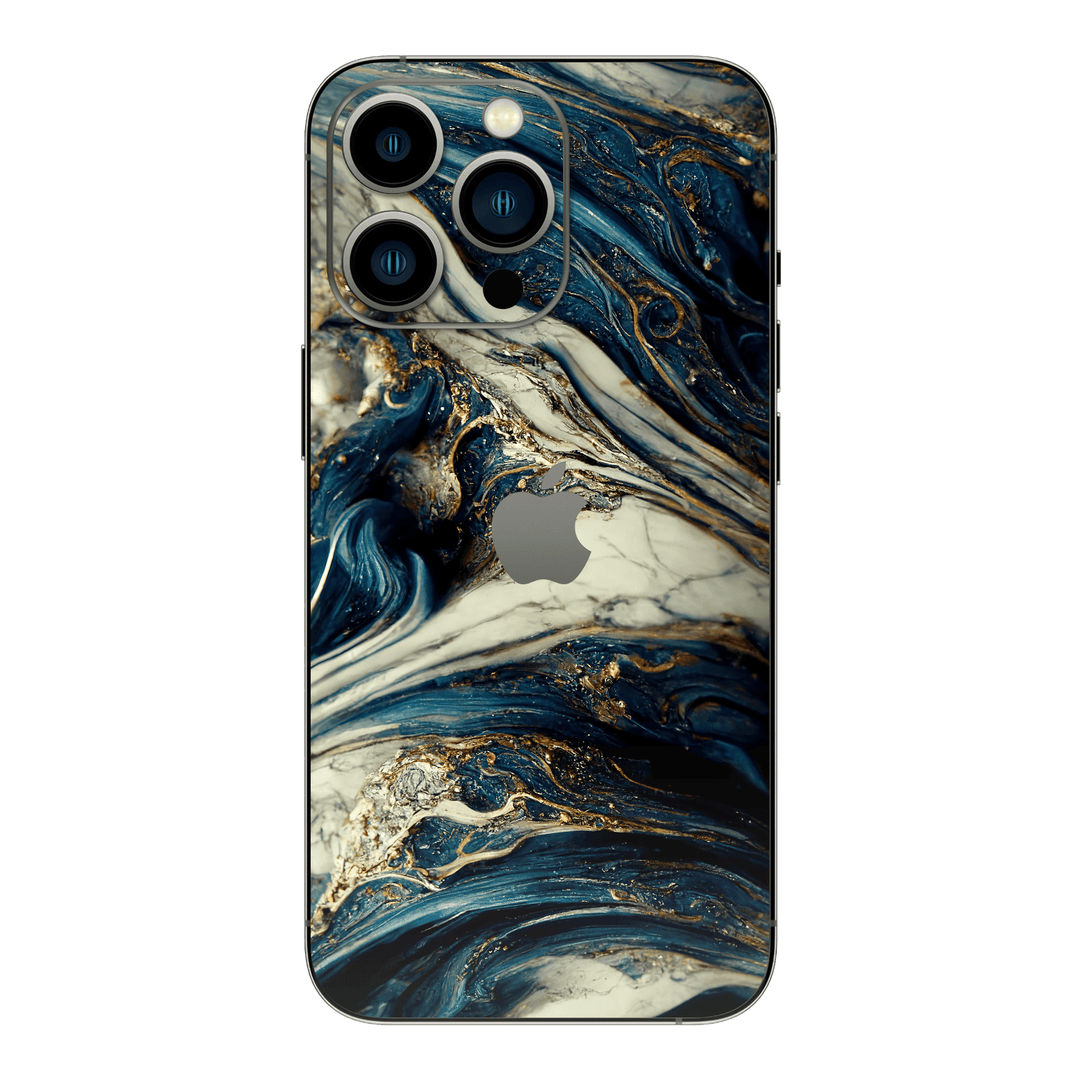 iPhone 13 PRO Printed Custom SIGNATURE Agate Geode Naia Ocean Blue Stone Skin Wrap Sticker Decal Cover Protector by EasySkinz | EasySkinz.com