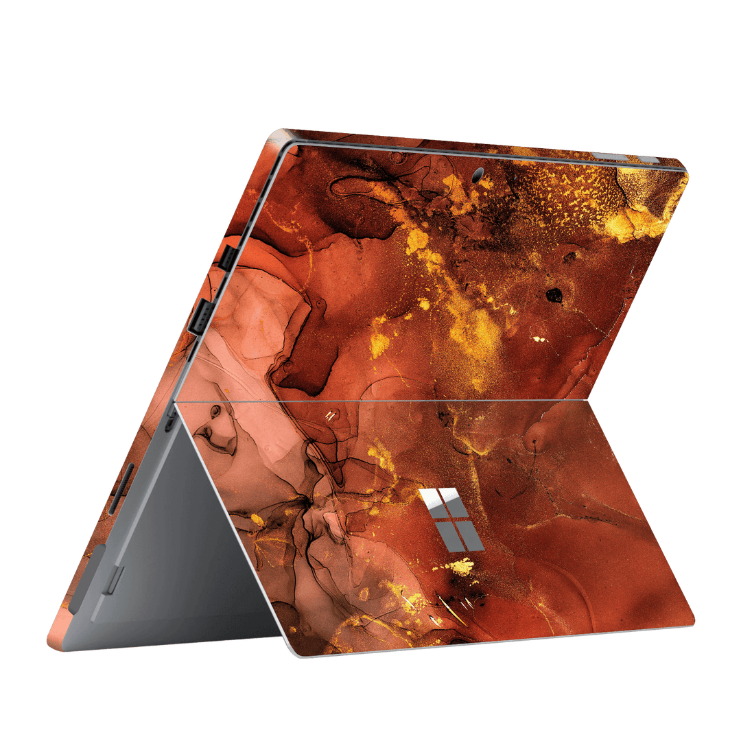 Microsoft Surface Pro 6 Print Printed Custom Signature AGATE GEODE Flaming Nebula Skin Wrap Sticker Decal Cover Protector by EasySkinz