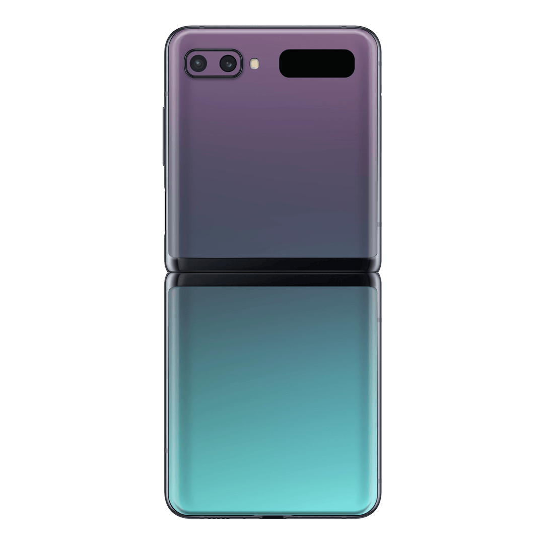 Samsung Galaxy Z Flip Chameleon Turquoise Lavender Skin Wrap Sticker Decal Cover Protector by EasySkinz