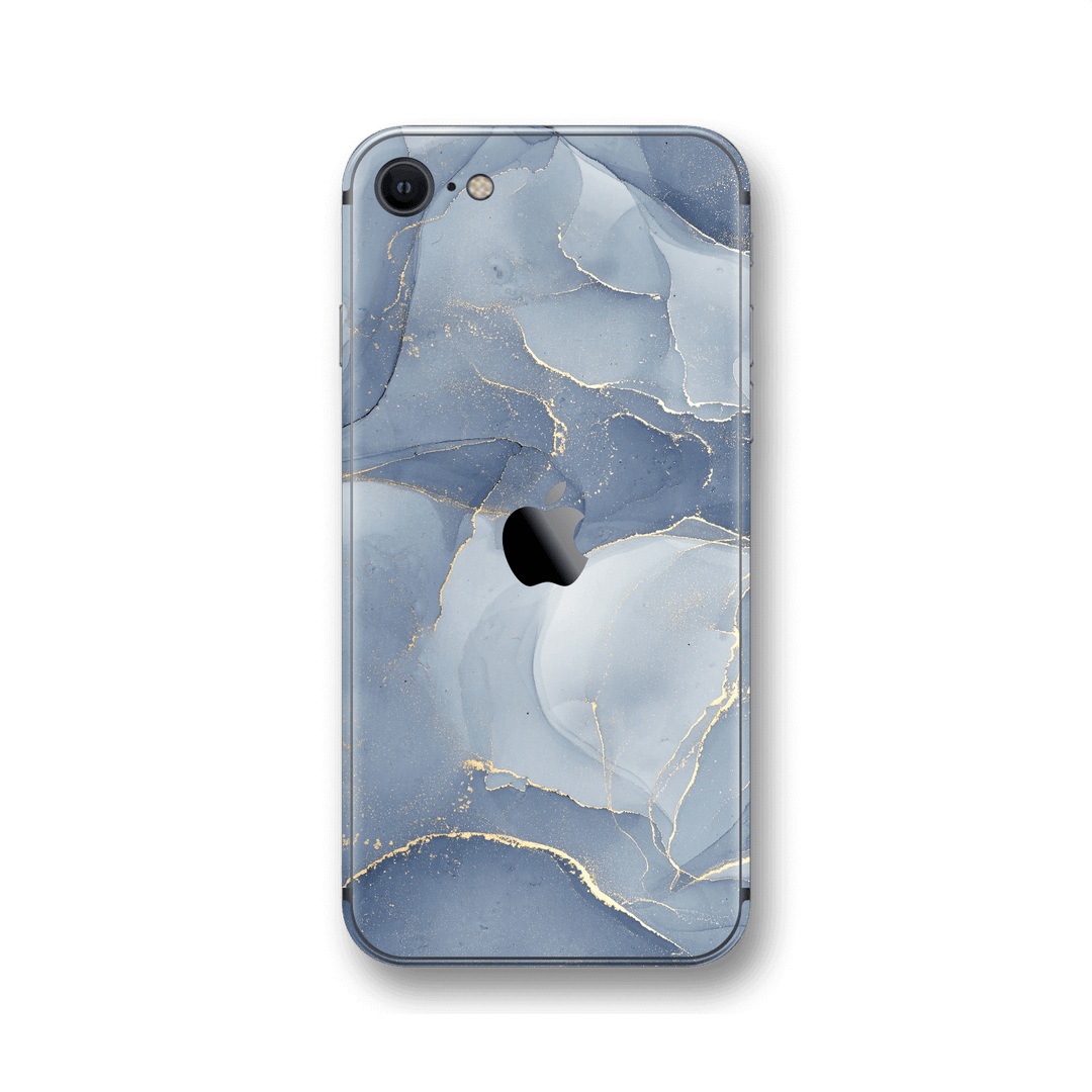 iPhone SE (2020) SIGNATURE AGATE GEODE Steel Blue-Gold Skin, Wrap, Decal, Protector, Cover by EasySkinz | EasySkinz.com