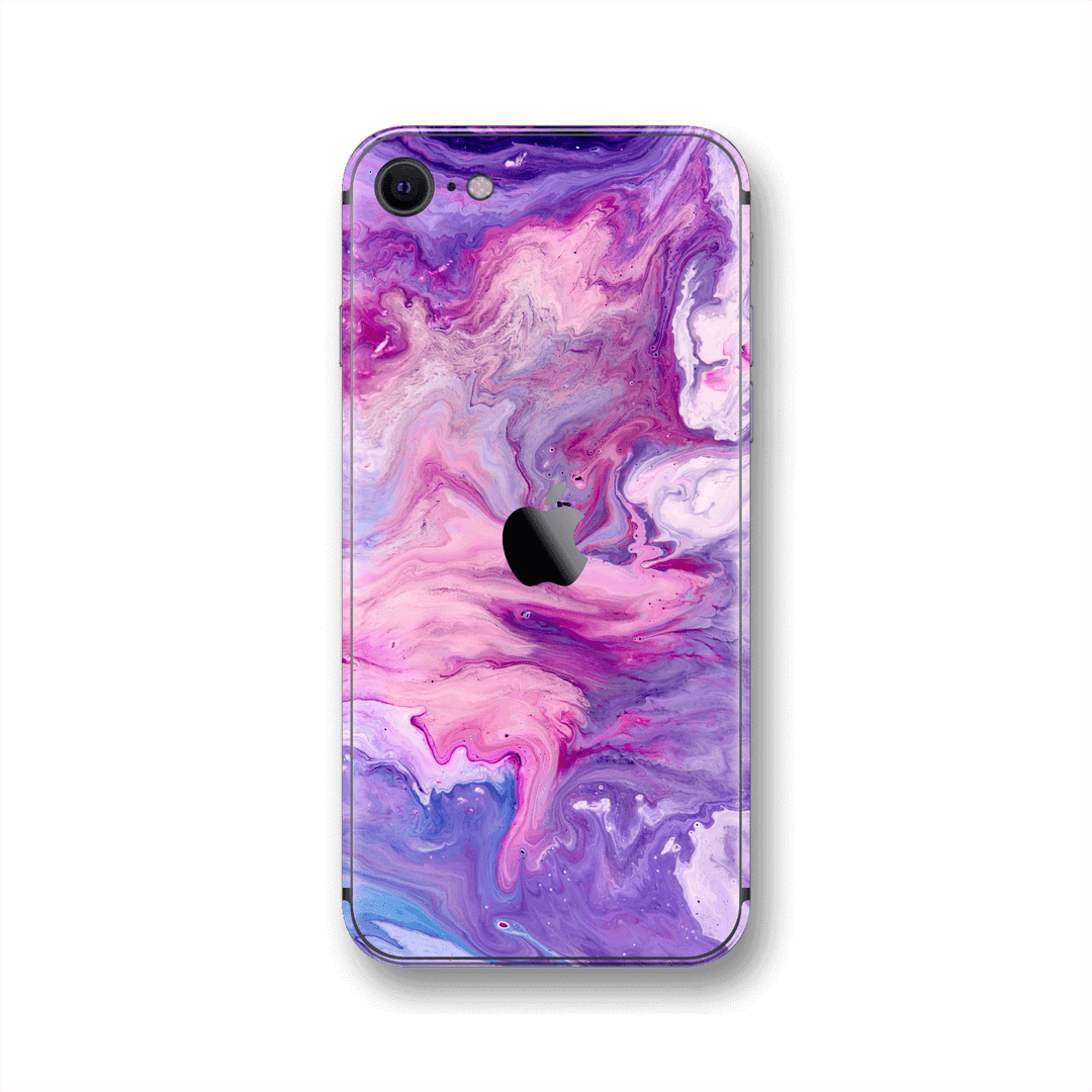 iPhone SE (2020) Print Printed Custom SIGNATURE Abstract PURPLE Paint Skin Wrap Sticker Decal Cover Protector by EasySkinz