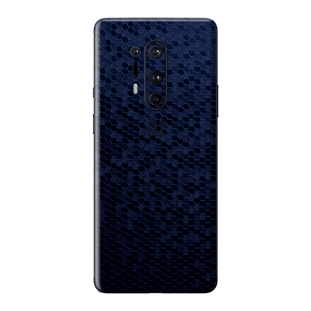 OnePlus 8 PRO Luxuria Navy Blue Honeycomb 3D Textured Skin Wrap Sticker Decal Cover Protector by EasySkinz | EasySkinz.com