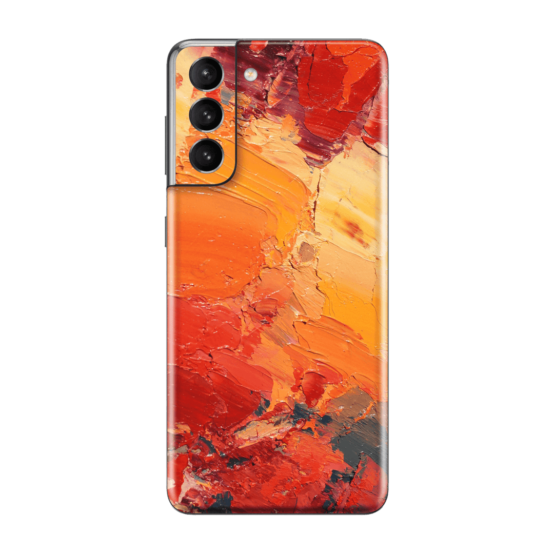 Samsung Galaxy S21 Print Printed Custom SIGNATURE Sunset in Oia Painting Skin Wrap Sticker Decal Cover Protector by EasySkinz | EasySkinz.com