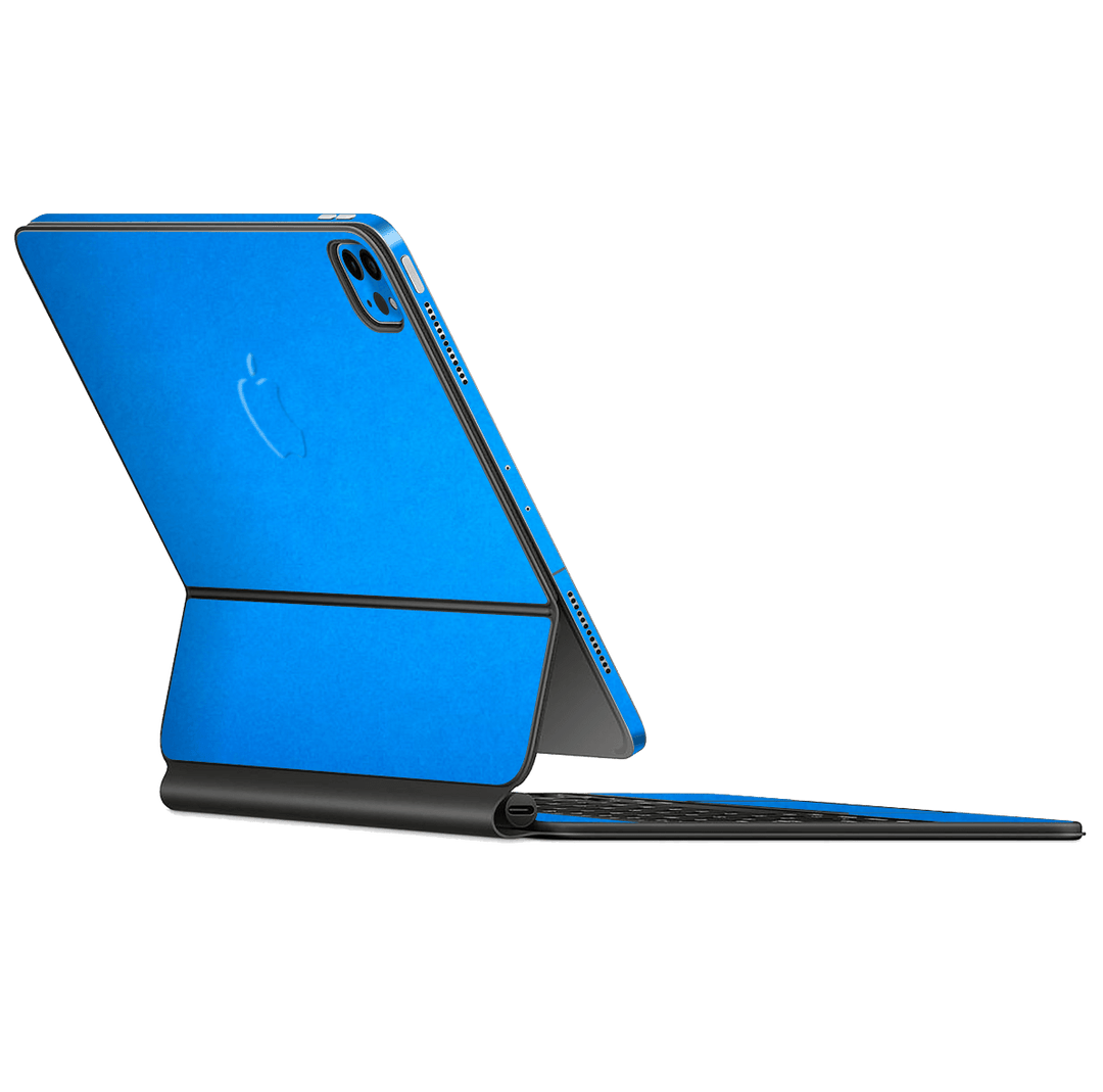 Magic Keyboard for iPad Pro 12.9" M1 (5th Gen, 2021) Satin Blue Metallic Matt Matte Skin Wrap Sticker Decal Cover Protector by EasySkinz | EasySkinz.com