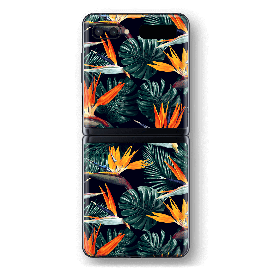 Samsung Galaxy Z Flip Print Printed Custom SIGNATURE Tropical Twilight Skin Wrap Sticker Decal Cover Protector by EasySkinz