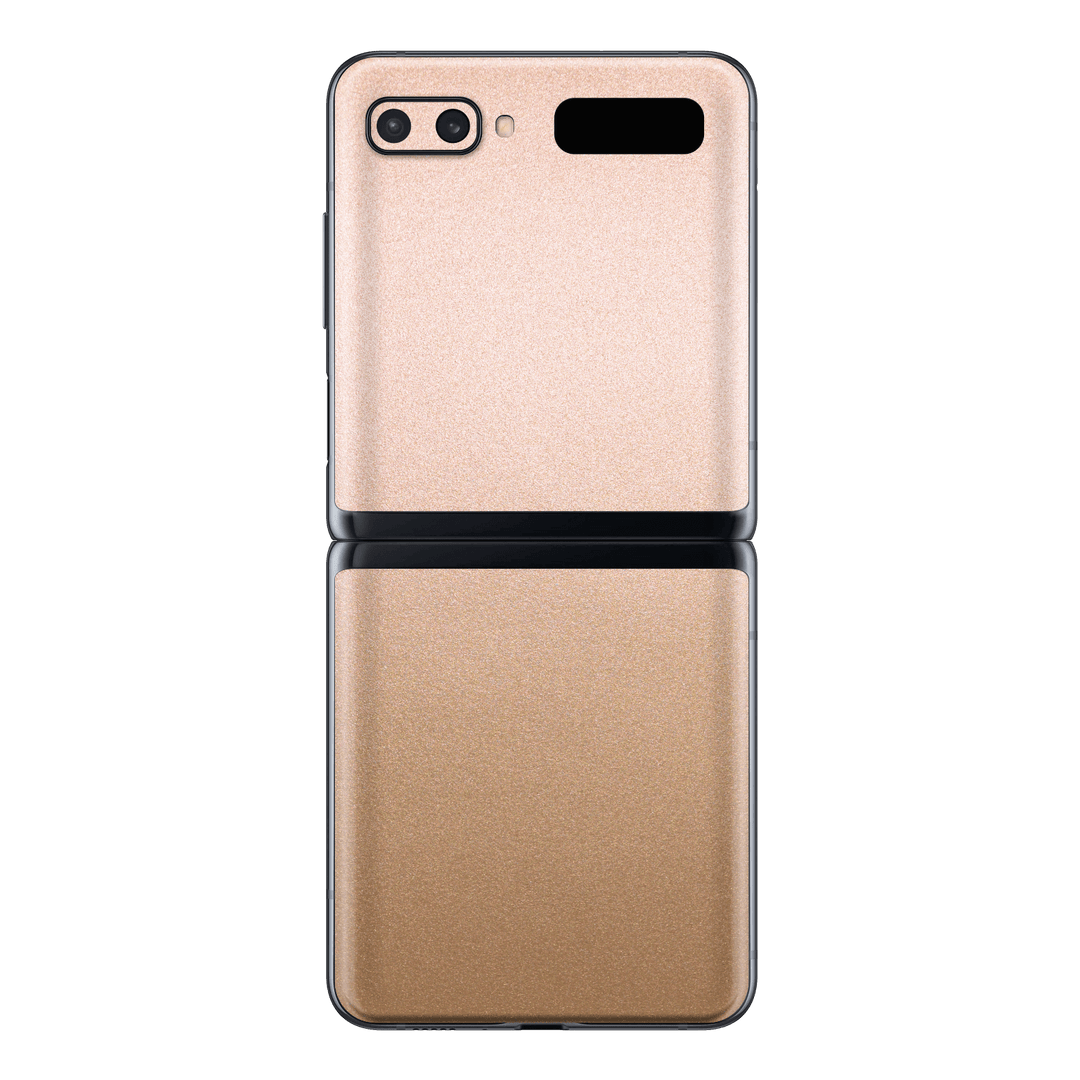 Samsung Galaxy Z Flip Luxuria Rose Gold Metallic Skin Wrap Sticker Decal Cover Protector by EasySkinz