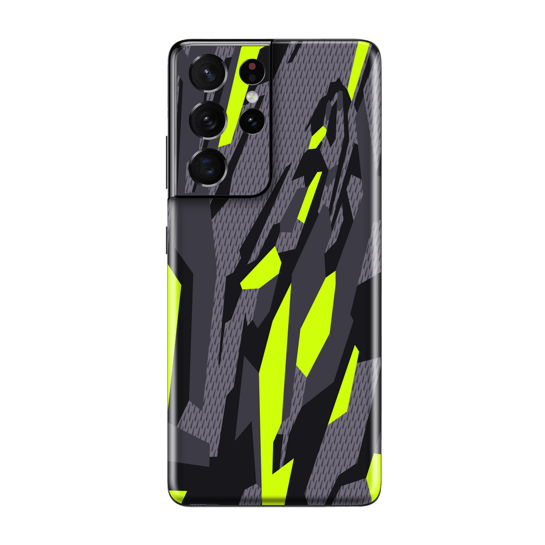 Samsung Galaxy S21 ULTRA Print Printed Custom SIGNATURE Abstract Green Camouflage Skin Wrap Sticker Decal Cover Protector by EasySkinz | EasySkinz.com