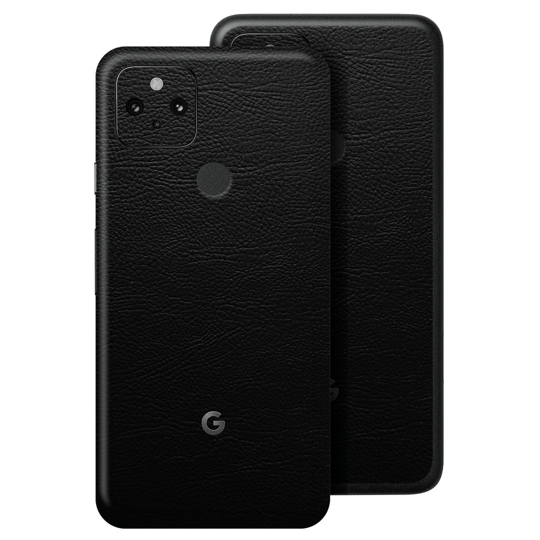 Pixel 4a 5G Luxuria Riders Black Leather Jacket 3D Textured Skin Wrap Decal Cover Protector by EasySkinz | EasySkinz.com