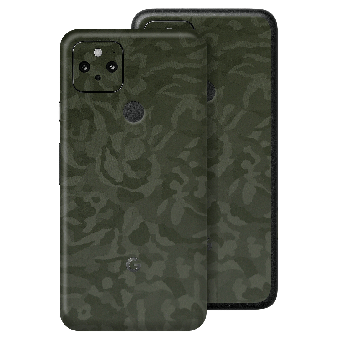 Pixel 5 Luxuria Green 3D Textured Camo Camouflage Skin Wrap Decal Protector | EasySkinz