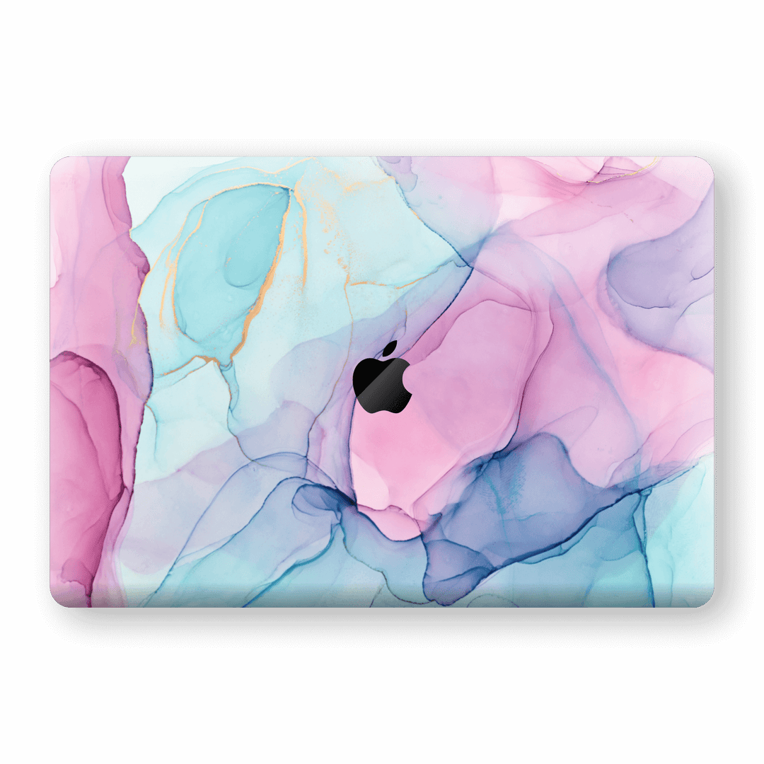 MacBook Air 13" (2018-2019) Print Custom Signature Pink-Blue CRYSTAL Skin Wrap Decal by EasySkinz