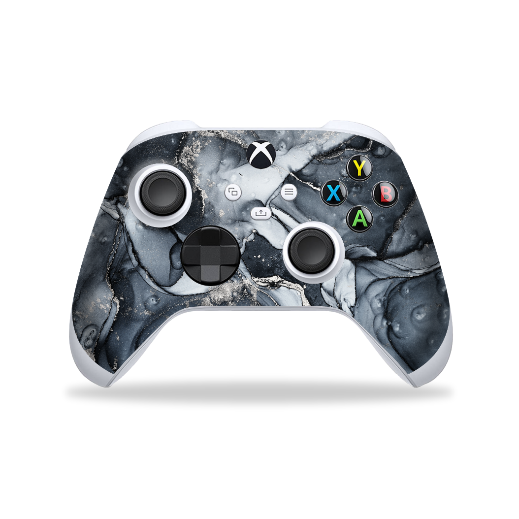 XBOX Series S CONTROLLER Skin - Print Printed Custom Signature Cloudy Silver Dust Skin, Wrap, Decal, Protector, Cover by EasySkinz | EasySkinz.com