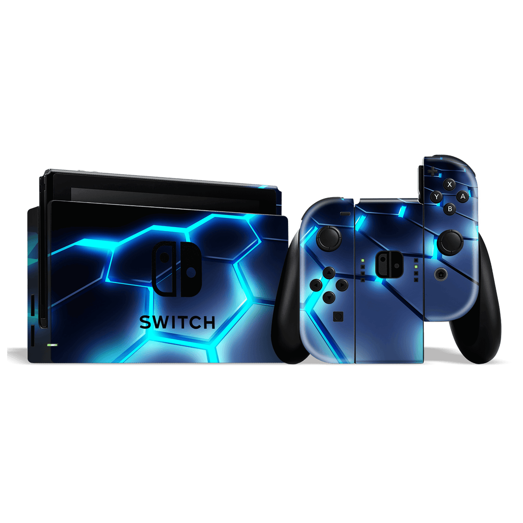 Nintendo SWITCH Print Printed Custom SIGNATURE Abstract BLUE LAVA Skin Wrap Sticker Decal Cover Protector by EasySkinz
