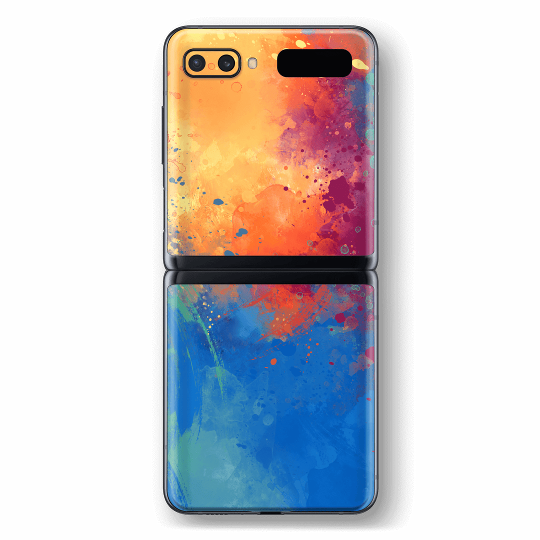 Samsung Galaxy Z Flip Print Printed Custom SIGNATURE SUNSET Watercolour Skin Wrap Sticker Decal Cover Protector by EasySkinz
