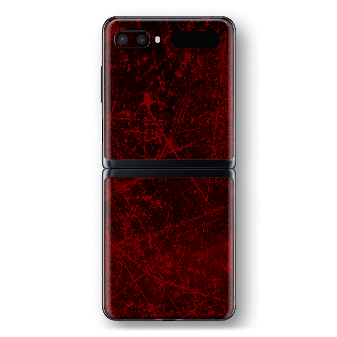 Samsung Galaxy Z Flip Print Printed Custom SIGNATURE Bloody Horror Skin Wrap Sticker Decal Cover Protector by EasySkinz