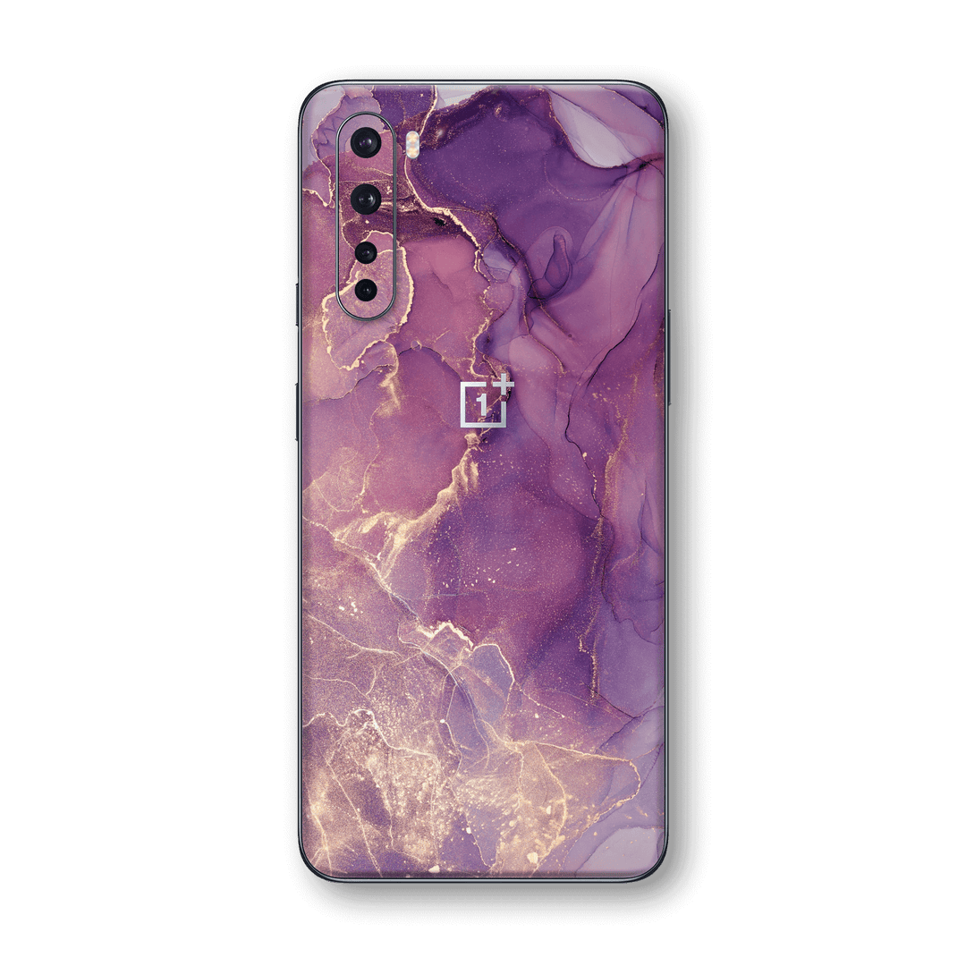 OnePlus Nord Print Printed Custom SIGNATURE AGATE GEODE Purple-Gold Skin Wrap Sticker Decal Cover Protector by EasySkinz