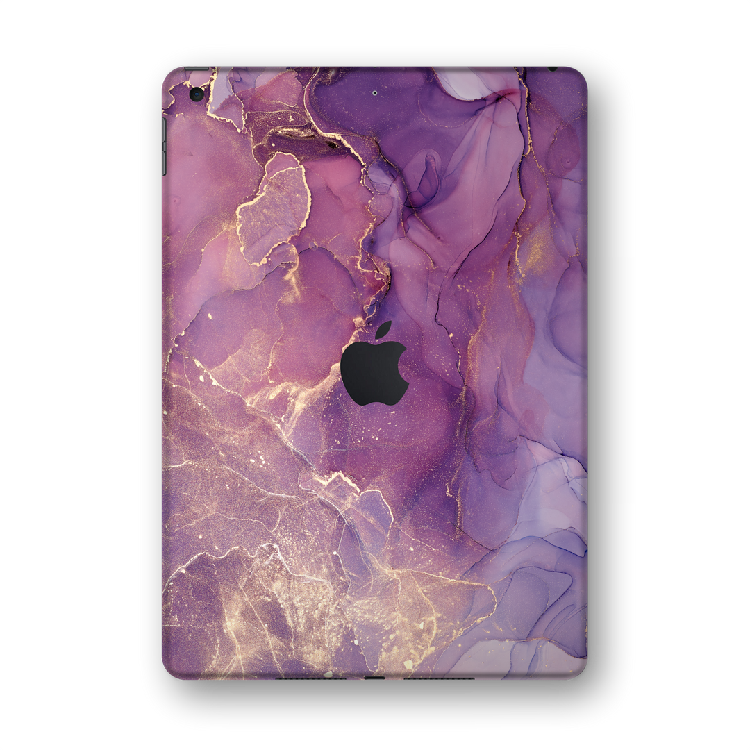 iPad 10.2" (7th Gen, 2019) SIGNATURE AGATE GEODE Purple-Gold Skin Wrap Sticker Decal Cover Protector by EasySkinz