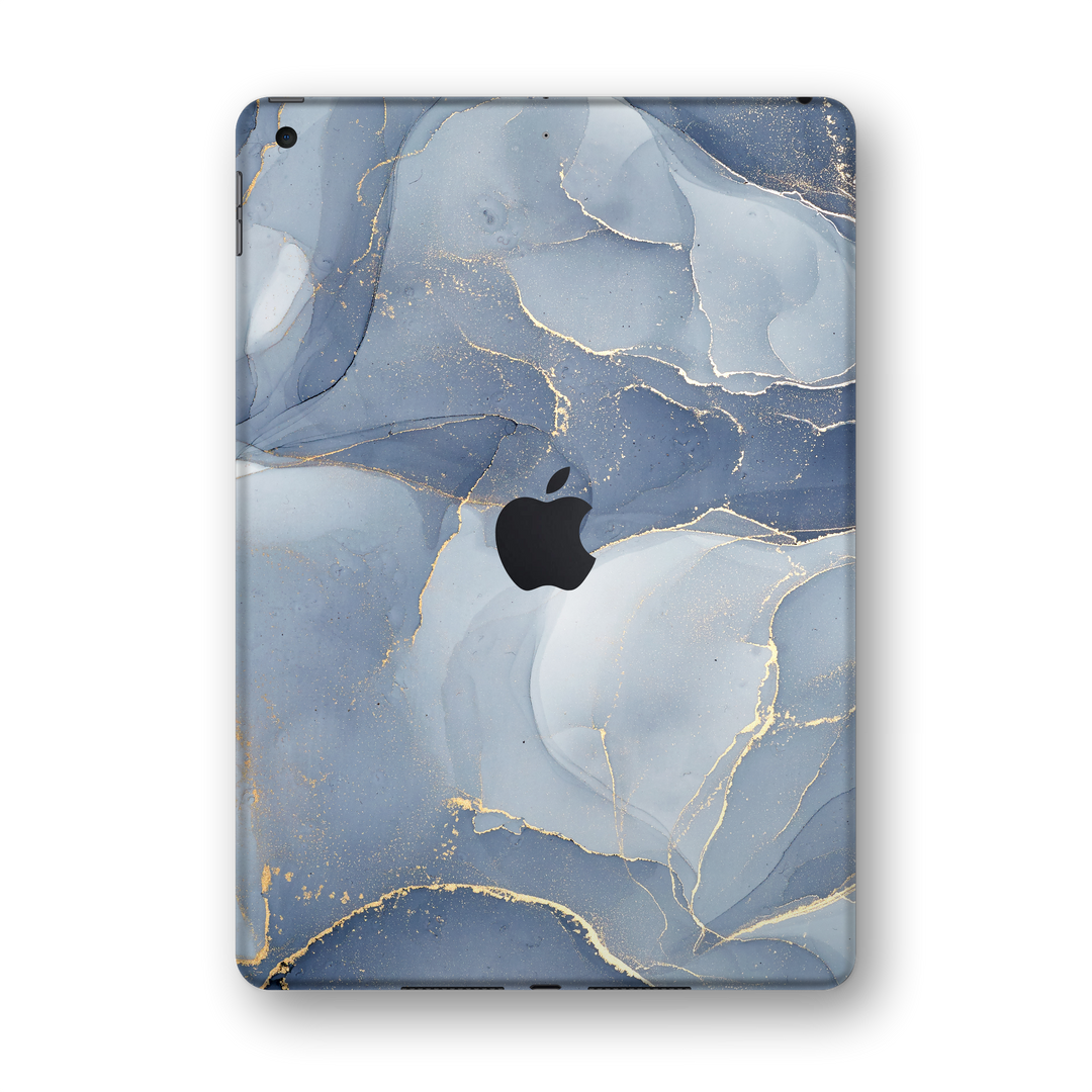 iPad 10.2" (7th Gen, 2019) SIGNATURE AGATE GEODE Blue-Gold Skin Wrap Sticker Decal Cover Protector by EasySkinz