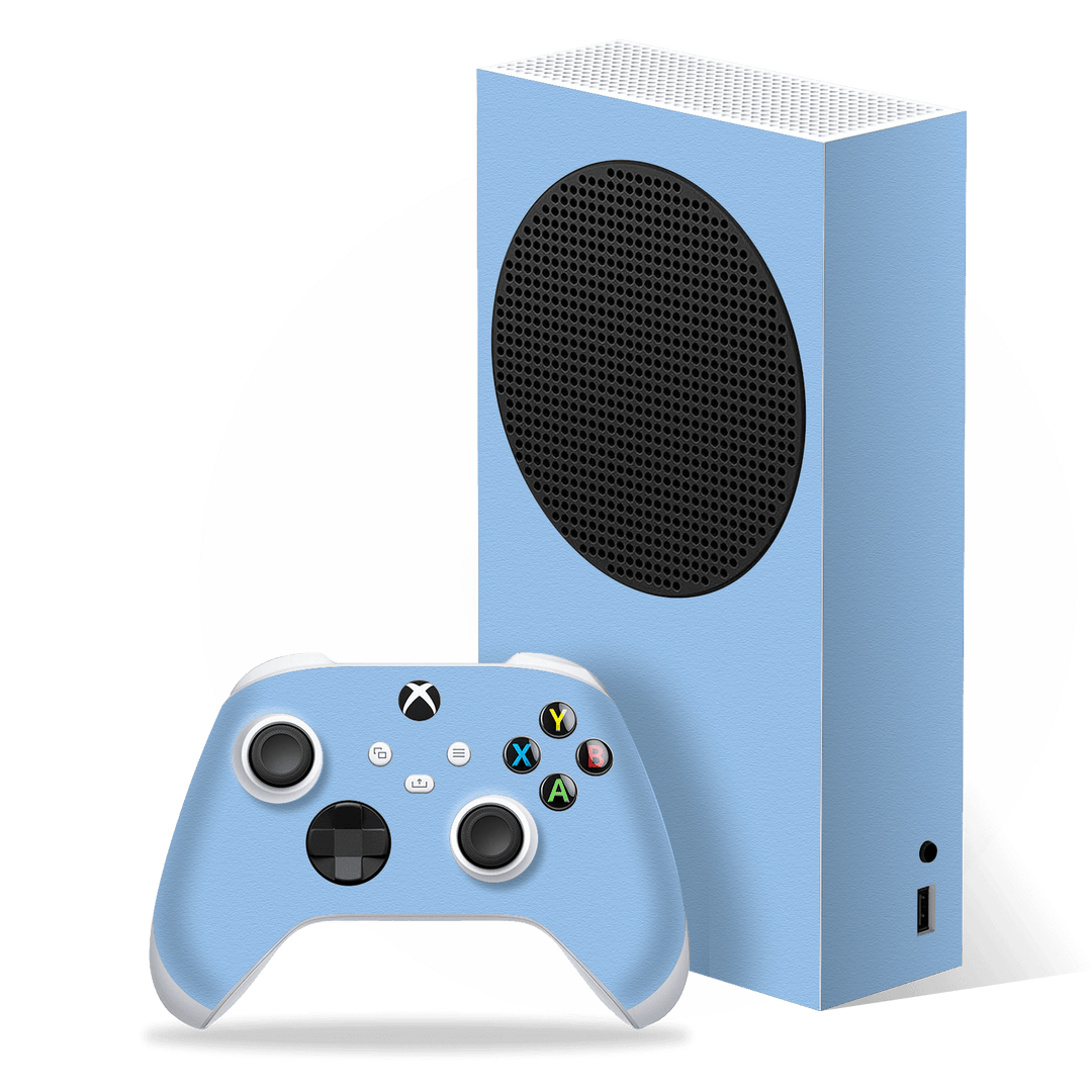 XBOX Series S (2020) Luxuria August Pastel Blue 3D Textured Skin Wrap Decal Cover Protector by EasySkinz | EasySkinz.com