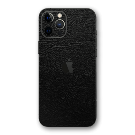 iPhone 12 Pro MAX Luxuria Riders Black Leather Jacket 3D Textured Skin Wrap Decal Cover Protector by EasySkinz | EasySkinz.com