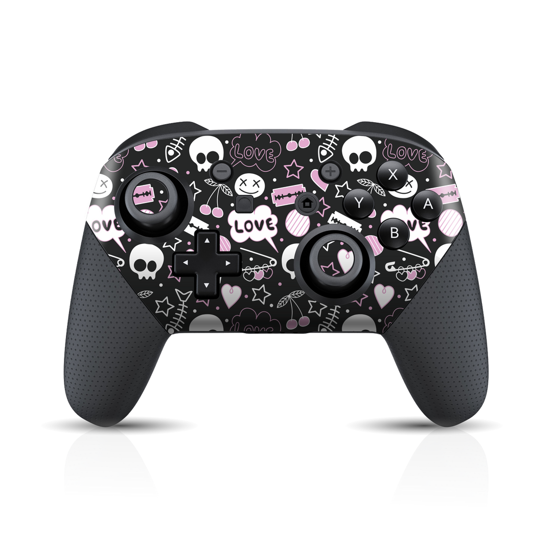 Nintendo Switch Pro Controller Print Printed Custom SIGNATURE Scary Fun STICKERS Skin Wrap Sticker Decal Cover Protector by EasySkinz