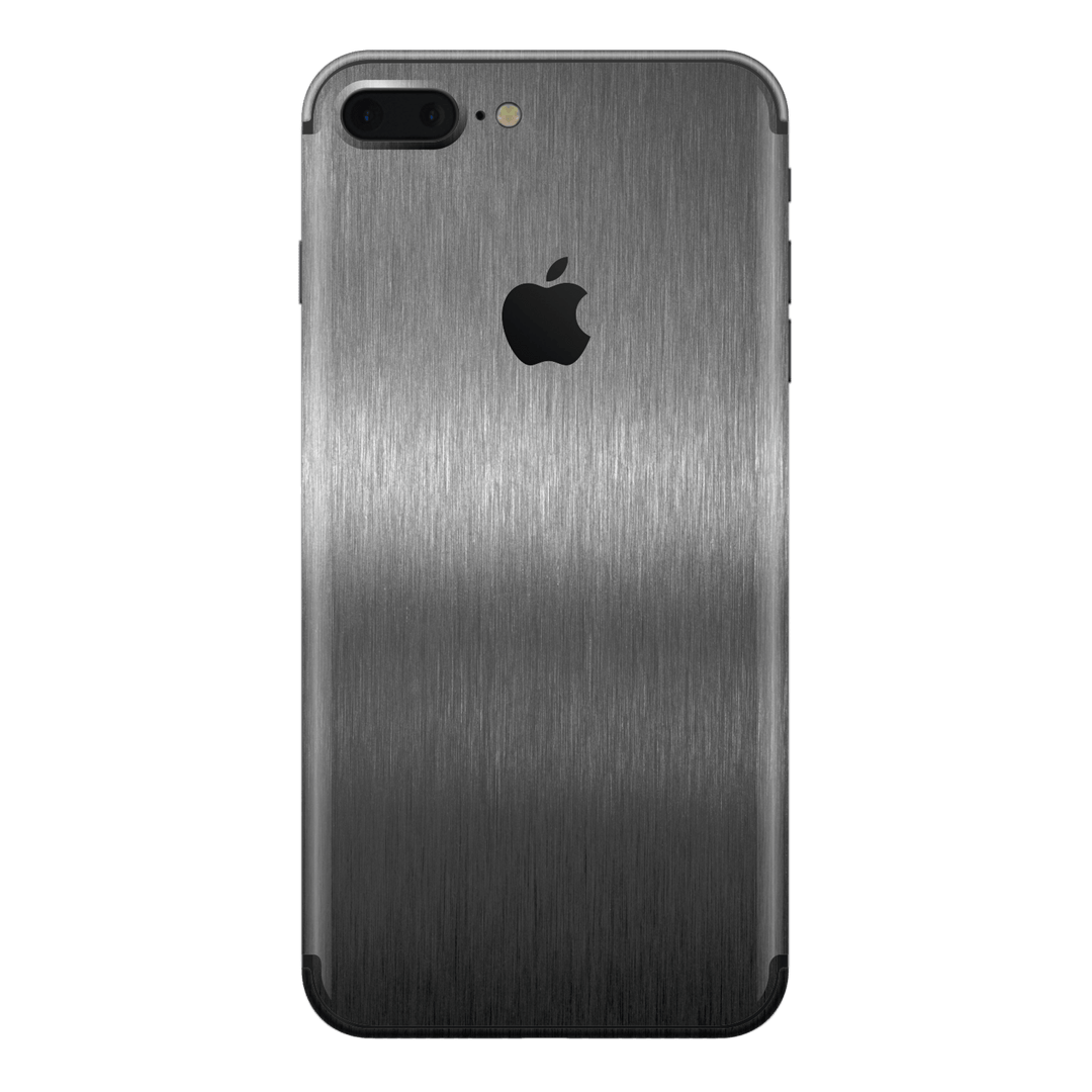 iPhone 8 PLUS Brushed Metal Titanium Metallic Skin Wrap Sticker Decal Cover Protector by EasySkinz | EasySkinz.com