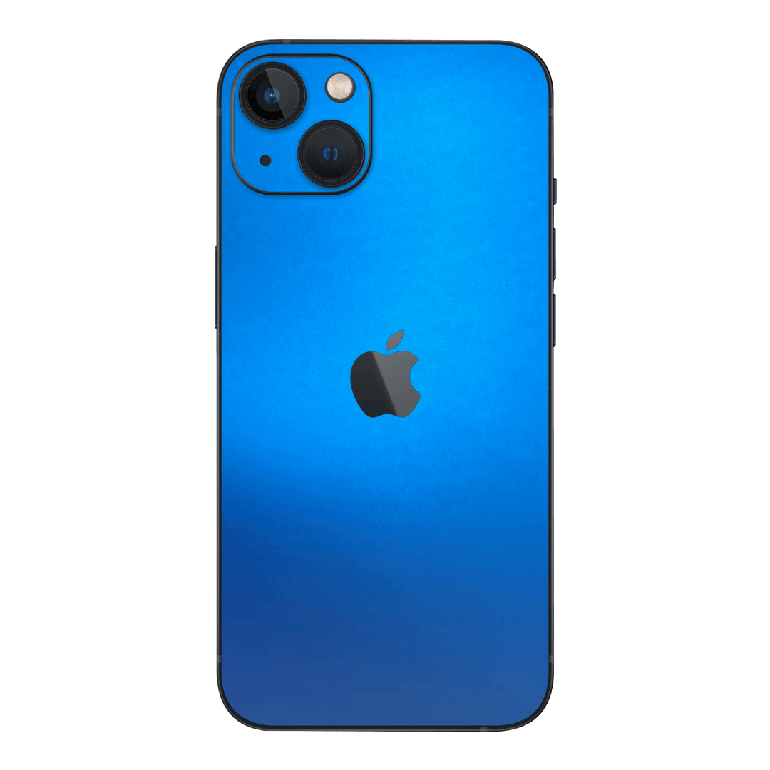 iPhone 13 Satin Blue Metallic Matt Matte Skin Wrap Sticker Decal Cover Protector by EasySkinz