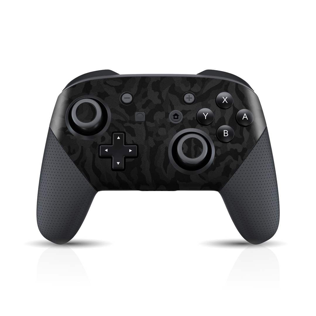 Nintendo Switch Pro Controller Black Camo Camouflage 3D Textured Skin Wrap Sticker Decal Cover Protector by EasySkinz