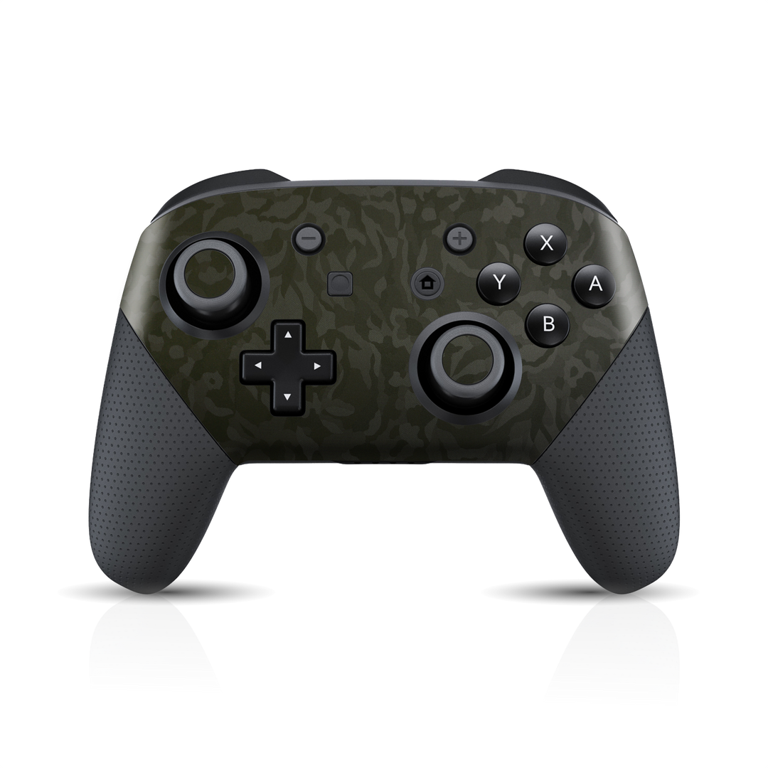 Nintendo Switch Pro Controller Green Camo Camouflage 3D Textured Skin Wrap Sticker Decal Cover Protector by EasySkinz