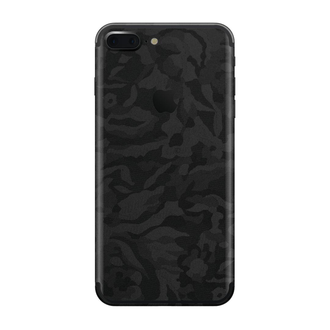 iPhone 7 PLUS Luxuria Black 3D Textured Camo Camouflage Skin Wrap Decal Protector | EasySkinz
