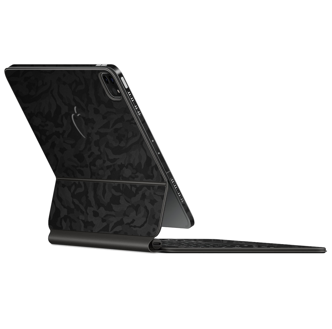 Apple Magic Keyboard for iPad Pro 12.9" (Gen 3-4) Luxuria Black 3D Textured Camo Camouflage Skin Wrap Decal Protector | EasySkinz