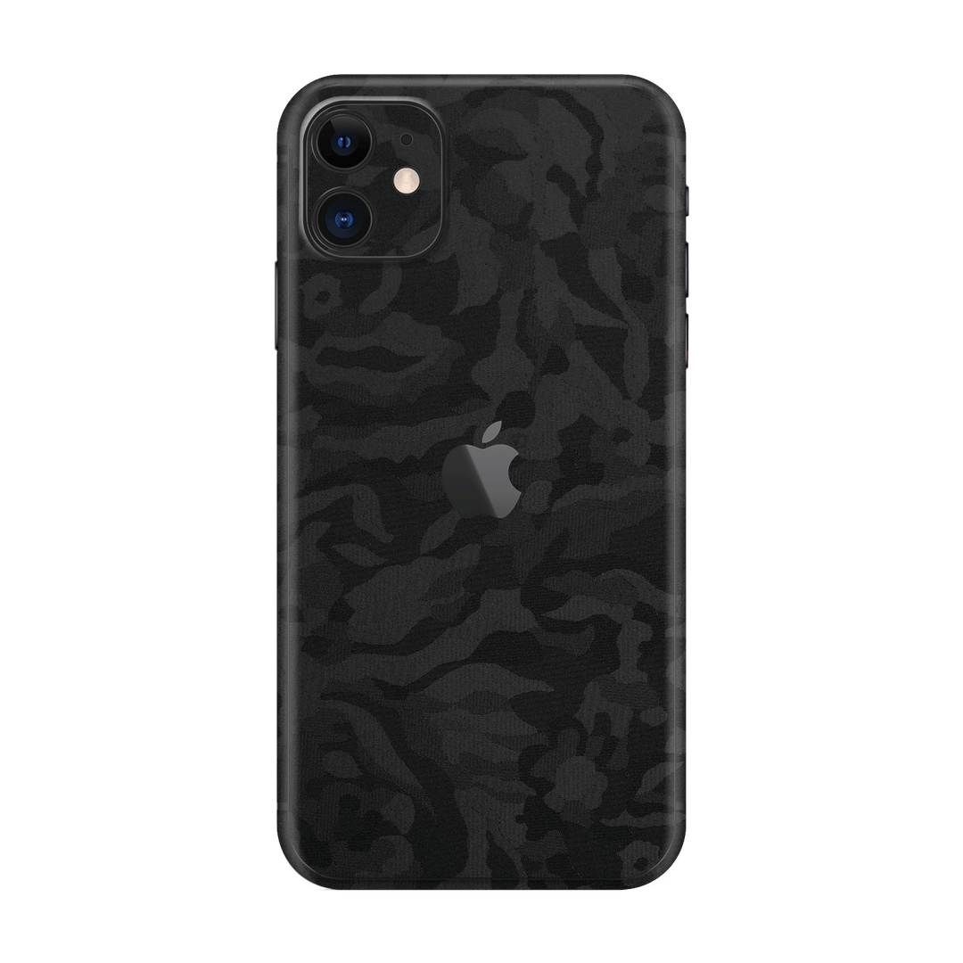iPhone 11 Luxuria Black 3D Textured Camo Camouflage Skin Wrap Decal Protector | EasySkinz