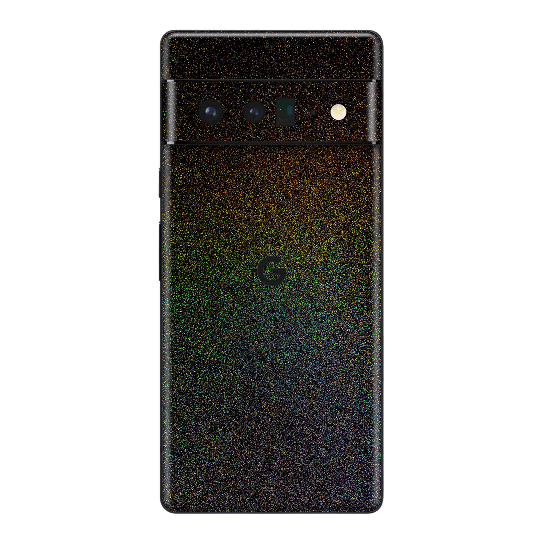 Google Pixel 6 Pro GALAXY Black Milky Way Rainbow Sparkling Metallic Gloss Finish Skin Wrap Sticker Decal Cover Protector by EasySkinz | EasySkinz.com