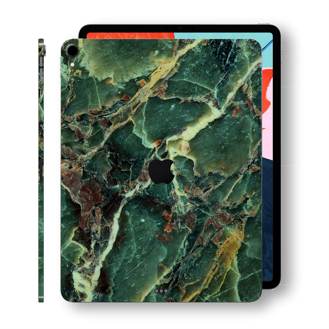 iPad PRO 11" inch 2018 Signature Marble Green Printed Skin Wrap Decal Protector | EasySkinz
