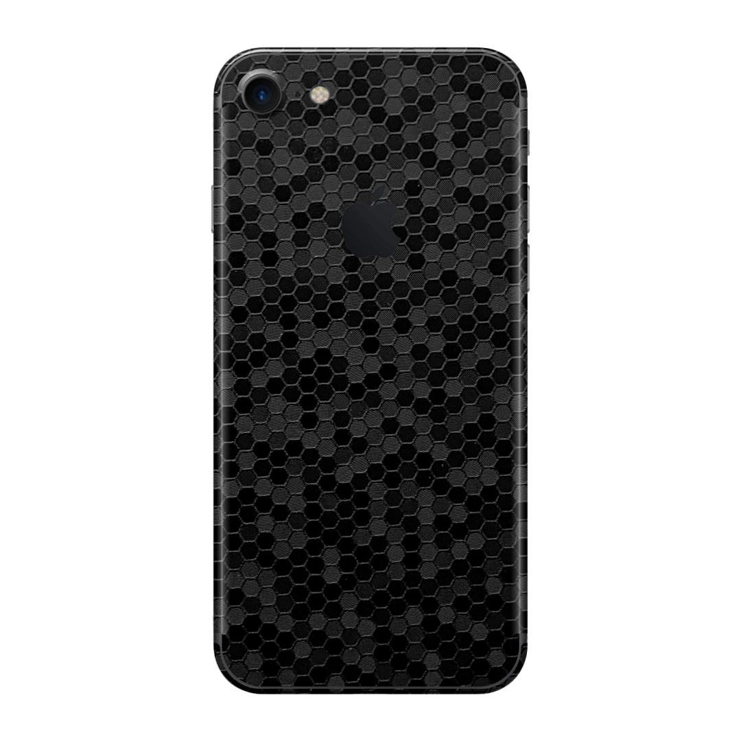 iPhone SE (2020) BLACK Honeycomb 3D Textured Skin Wrap Sticker Decal Cover Protector by EasySkinz