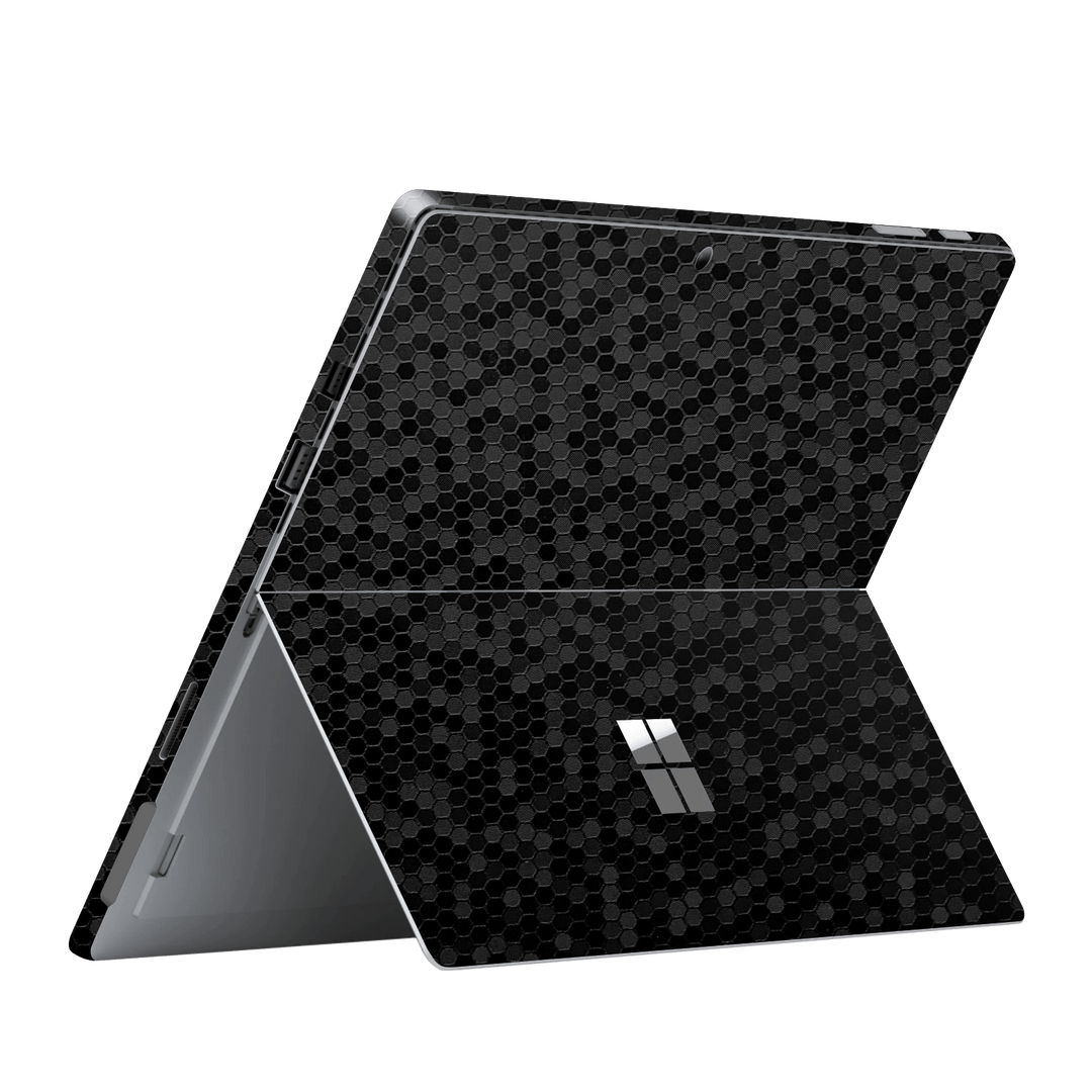 Microsoft Surface Pro (2017) Luxuria Black Honeycomb 3D Textured Skin Wrap Sticker Decal Cover Protector by EasySkinz