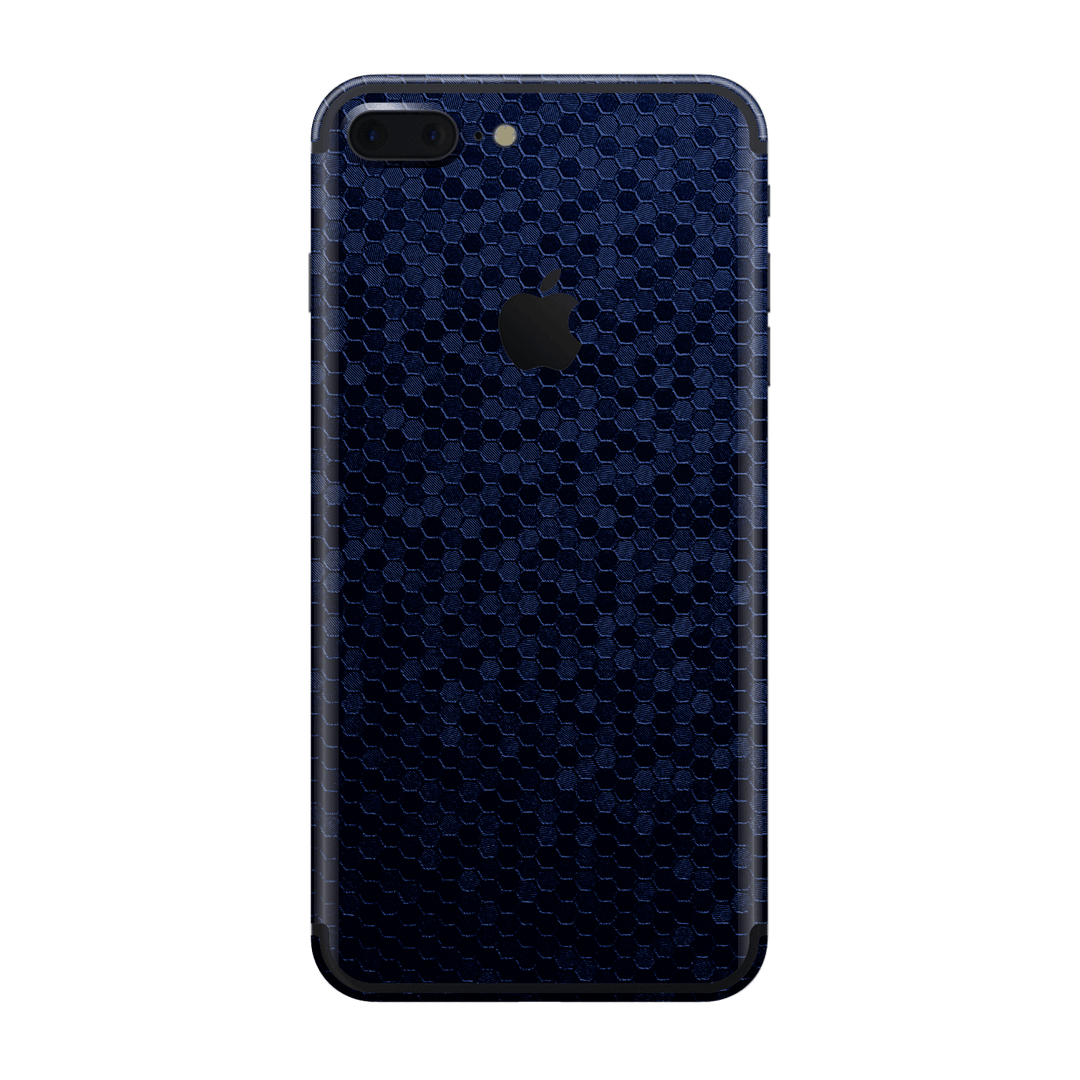 iPhone 7 PLUS Luxuria Navy Blue Honeycomb 3D Textured Skin Wrap Sticker Decal Cover Protector by EasySkinz | EasySkinz.com