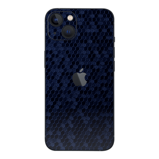 iPhone 13 mini Luxuria Navy Blue Honeycomb 3D Textured Skin Wrap Sticker Decal Cover Protector by EasySkinz