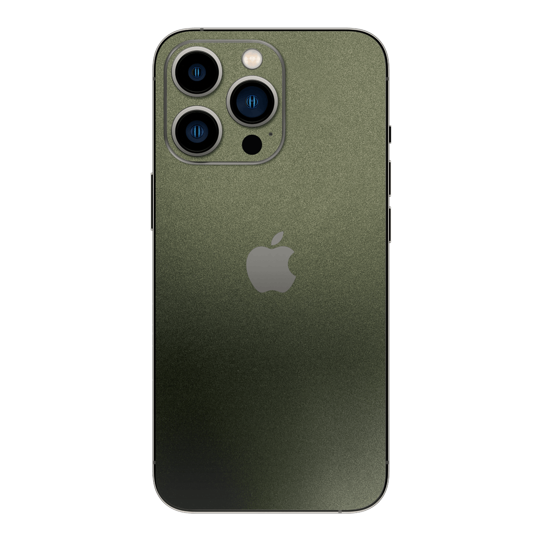 iPhone 13 Pro MAX Military Green Metallic Skin Wrap Sticker Decal Cover Protector by EasySkinz | EasySkinz.com