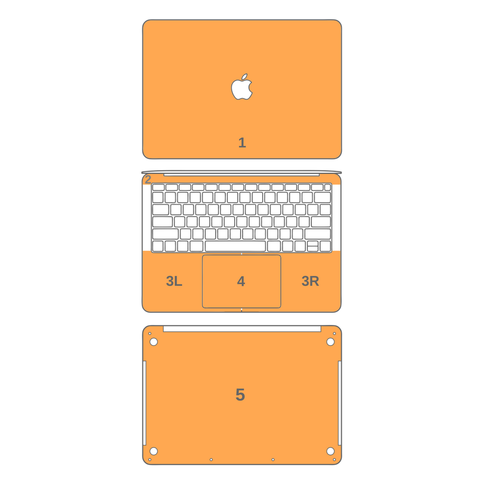 MacBook Pro 13" (No Touch Bar, 2016-2018) GLOSS Golden Yellow Skin