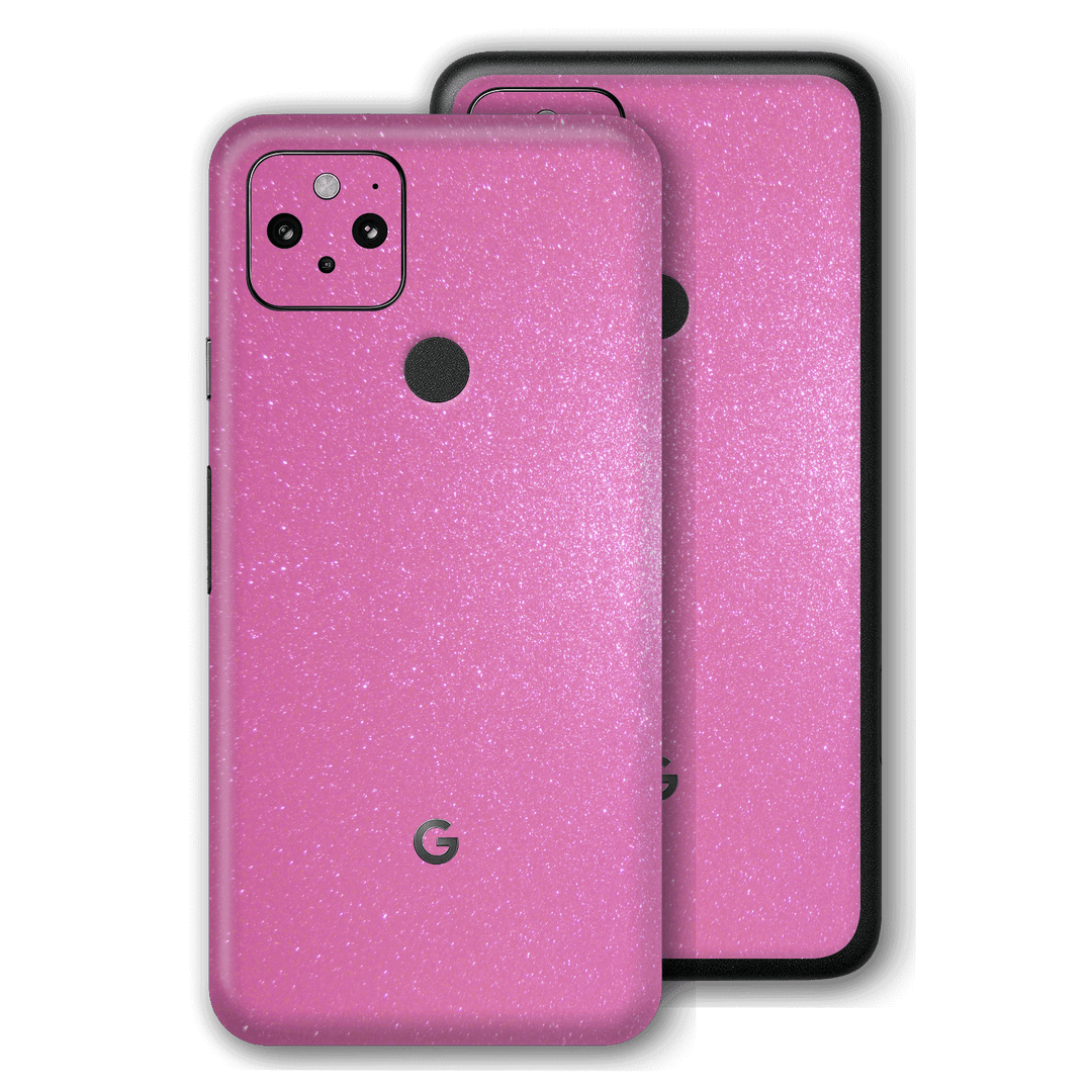 Pixel 5 Diamond PINK Shimmering, Sparkling, Glitter Skin, Wrap, Decal, Protector, Cover by EasySkinz | EasySkinz.com