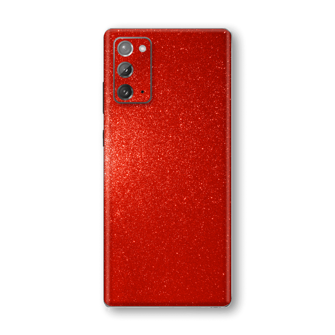 Samsung Galaxy NOTE 20 Diamond Red Shimmering, Sparkling, Glitter Skin Wrap Sticker Decal Cover Protector by EasySkinz