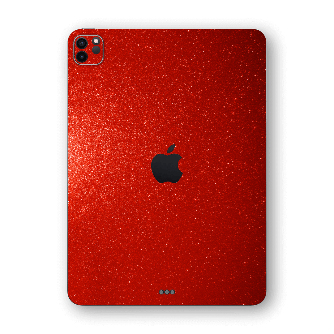 iPad PRO 12.9" inch 2020 Diamond RED Glitter Shimmering Skin Wrap Sticker Decal Cover Protector by EasySkinz