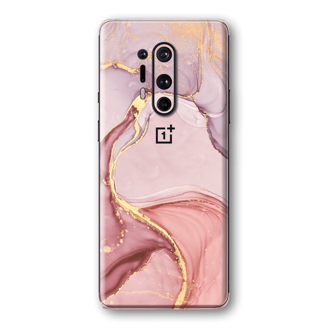 OnePlus 8 PRO SIGNATURE AGATE GEODE Porcelain Rose Pink Gold Skin, Wrap, Decal, Protector, Cover by EasySkinz | EasySkinz.com